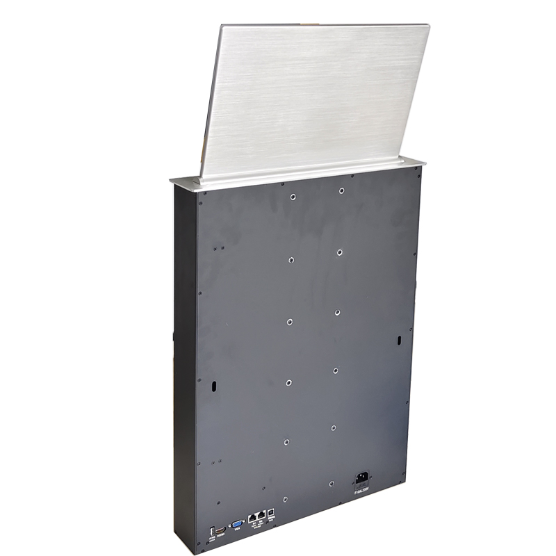 Behúzható, motoros LCD-monitoros emelőasztal papírmentes konferenciarendszerhez Behúzható, motoros LCD-monitoros emelőasztal papírmentes konferenciarendszerhez